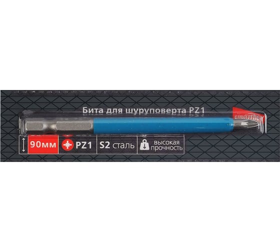 Бита для шуруповерта PZ1, 90 мм, S2, 10 шт Smartbuy SBT-SCB-PZ1-90p2