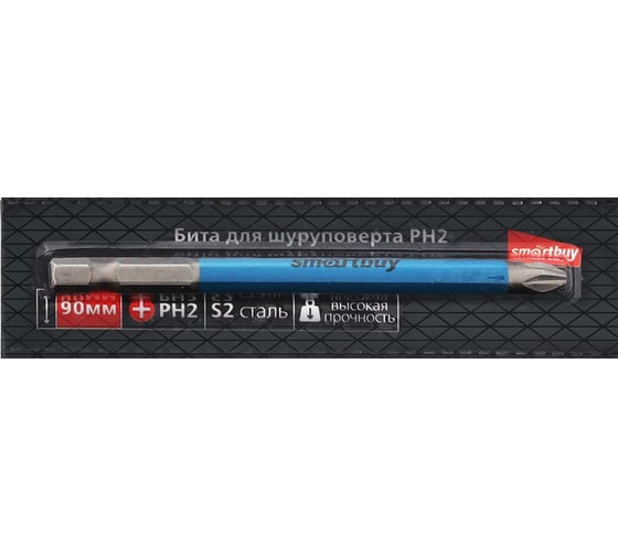 Бита для шуруповерта PH2, 90 мм, S2, 10 шт Smartbuy SBT-SCB-PH2-90p2