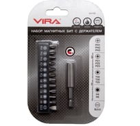 Набор бит 12 шт с магнитным держателем VIRA 554100