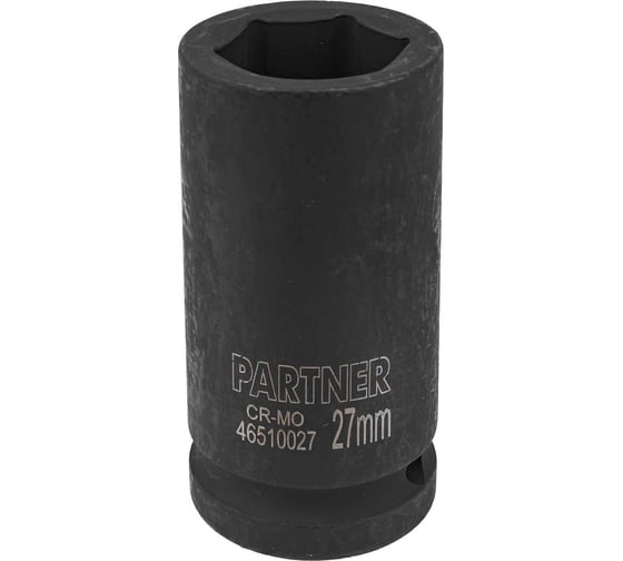 Головка ударная глубокая 6-гранная 27 мм, 3/4"DR Partner PA-46510027(13023) 1