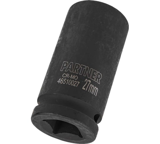 Головка ударная глубокая 6-гранная 27 мм, 3/4"DR Partner PA-46510027(13023)