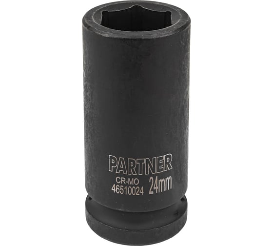 Головка ударная глубокая 6-гранная 24 мм, 3/4"DR Partner PA-46510024(13022)