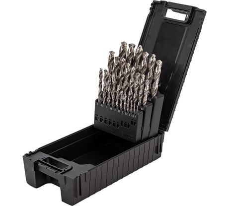 Набор сверл (25 шт, 1-13 мм, HSS-G) по металлу D.BOR 141025108D-T