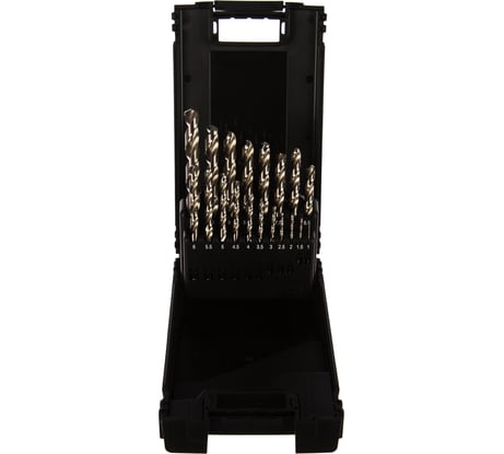Набор сверл (19 шт., 1-10 мм, HSS-G) по металлу D.BOR 141019108D-T