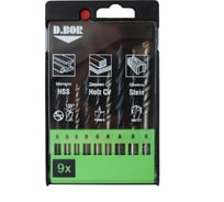 Набор сверл Хобби (9 шт, 5-8 мм) по металлу, камню, дереву D.BOR 175709304D