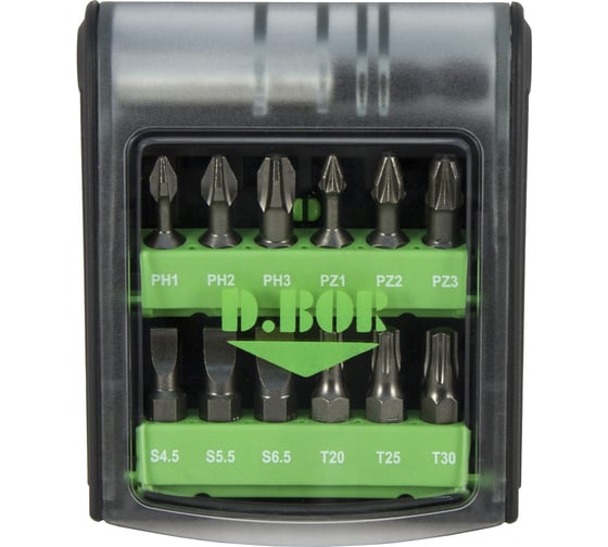 Набор бит из 13 шт с магнитным держателем D.BOR D-SET-13A-1 1