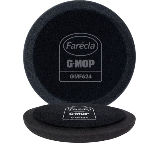 Круг полировальный для финишной полировки Farecla G Mop 6 Flexible Black Finishing Foam черный, 150 мм, 2 шт GMF624 1