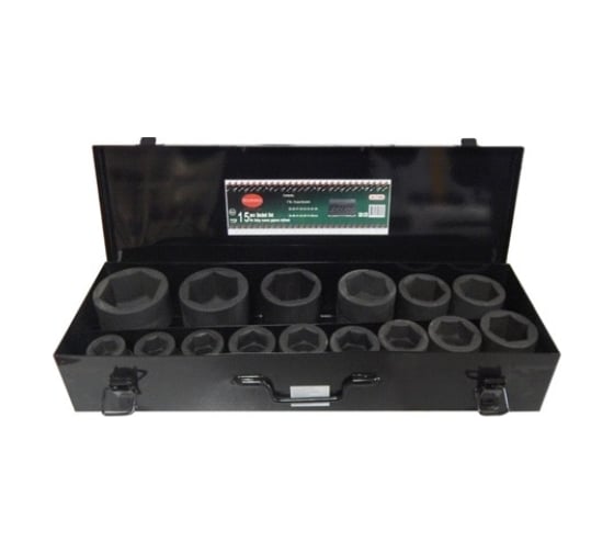 Набор ударных торцевых головок (15 пр, 1DR, 22-60 мм) в кейсе Rockforce RF-8151MPB(17346)