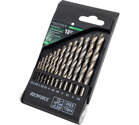 Набор сверл по металлу HSS 13 предметов Rockforce RF-DBS13(29133)