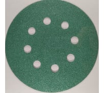Диск абразивный с липучкой DTC-Film (green) 125 мм, 15 отверстий, зерно P60, 10 шт BRUSHTEX 125G8-60