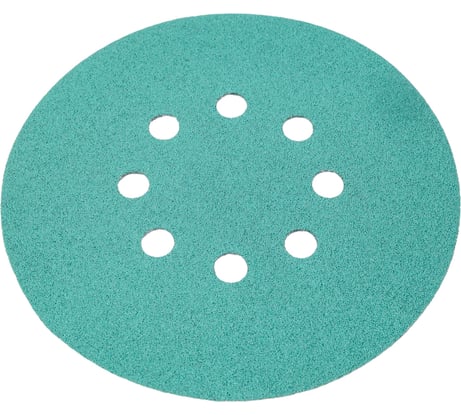 Диск абразивный с липучкой DTC-Film (green) 150 мм, 8 отверстий, зерно P80, 5 шт BRUSHTEX 150G8-80