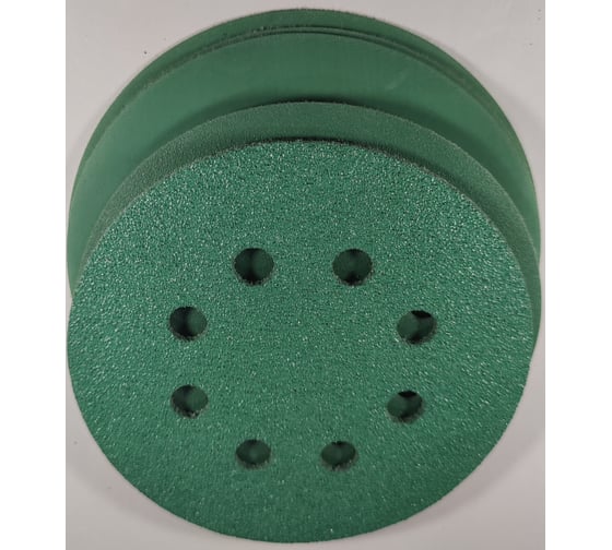 Диск абразивный с липучкой DTC-Film (green) 125 мм, 15 отверстий, зерно P40, 10 шт BRUSHTEX 125G8-40
