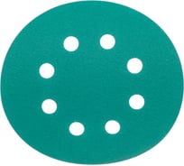 Диск абразивный с липучкой DTC-Film (green) 125 мм, 15 отверстий, зерно P120, 10 шт BRUSHTEX 125G8-120