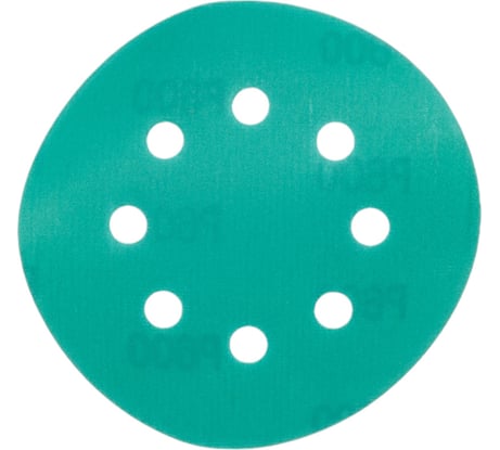 Диск абразивный с липучкой DTC-Film (green) 125 мм, 15 отверстий, зерно P600, 10 шт BRUSHTEX 125G8-600