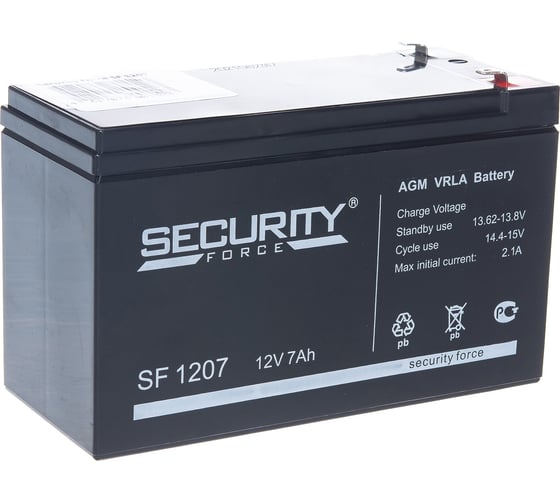 Батарея аккумуляторная Security Force SF 1207