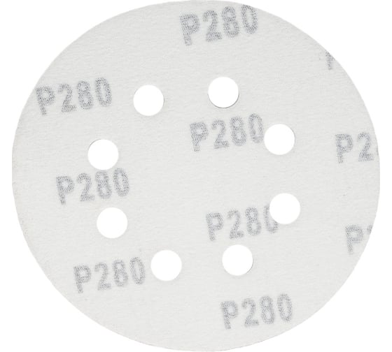 Диск шлифовальный Velcro 8 отверстий 125 мм, P280, 10 шт Flexione 50000615