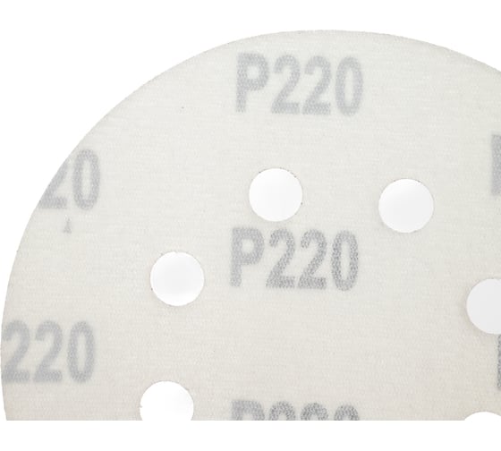 Диск шлифовальный Velcro 8 отверстий 125 мм, P220, 10 шт Flexione 50000525