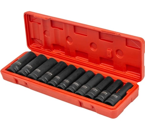 Набор головок ударных глубоких 6-гранных 11 предметов, 1/2'' DR BaumAuto BM-4117-5MP(52535)