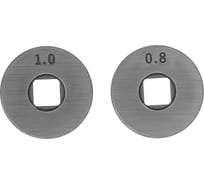 Подающий ролик V профиль под стальную проволоку 0.8-1 мм, посадка квадрат, 2 шт Denzel 93651