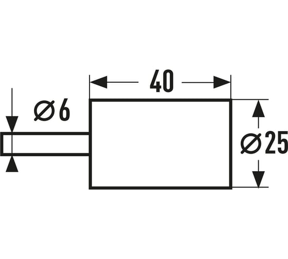 Шарошка абразивная цилиндр, 40x25x6 мм РемоКолор 31-3-103