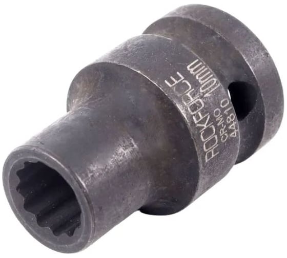 Головка торцевая 10 мм, 1/2" 12-гранная, ударная, L=39 мм, Rockforce RF-44810