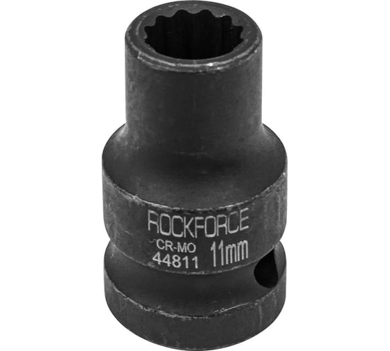 Головка торцевая 11 мм, 1/2", 12-гранная, ударная, L=39 мм, Rockforce RF-44811