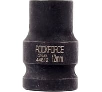 Головка торцевая 12 мм, 1/2", 12-гранная, ударная, L=39 мм, Rockforce RF-44812