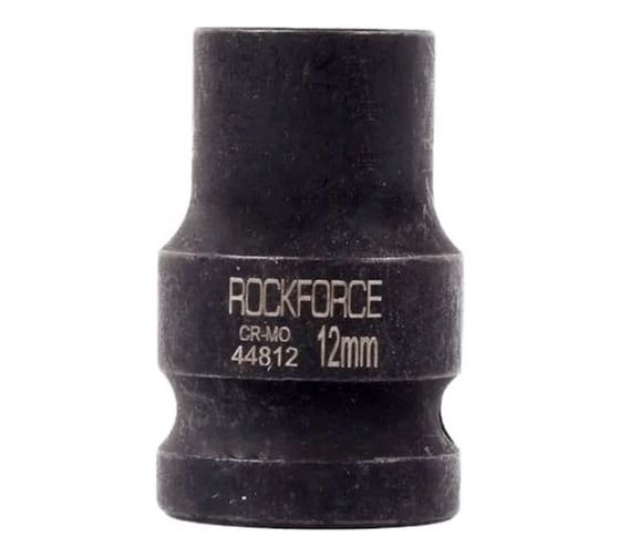 Головка торцевая 12 мм, 1/2", 12-гранная, ударная, L=39 мм, Rockforce RF-44812