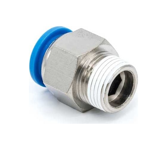 Фитинг цанговый прямой 3 мм с наружной металлической резьбой M3 CDC Pneumatics PC 03M3C 1
