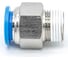 Фитинг цанговый прямой 3 мм с наружной металлической резьбой M3 CDC Pneumatics PC 03M3C 2