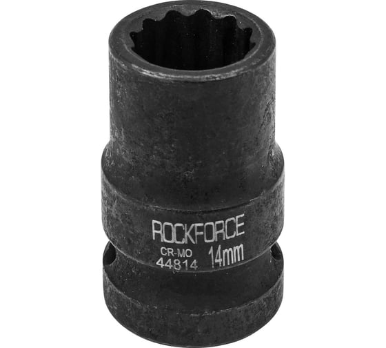 Головка торцевая 14 мм, 1/2" 12-гранная, ударная, L=39 мм, Rockforce RF-44814