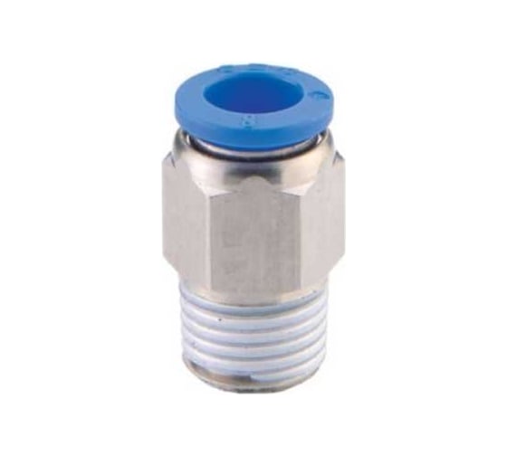Фитинг цанговый прямой 4 мм с наружной металлической резьбой M3 CDC Pneumatics PC 04M3C
