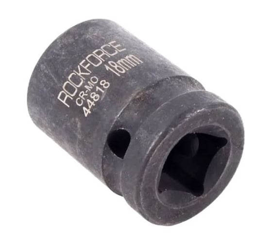 Головка торцевая 18 мм, 1/2", 12-гранная, ударная, L=58 мм, Rockforce RF-44818