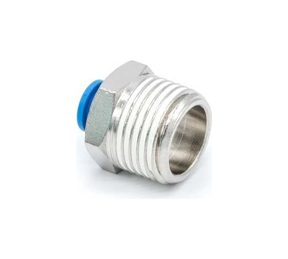 Фитинг цанговый прямой 6 мм с наружной металлической резьбой R1/2 CDC Pneumatics PC 0604 1