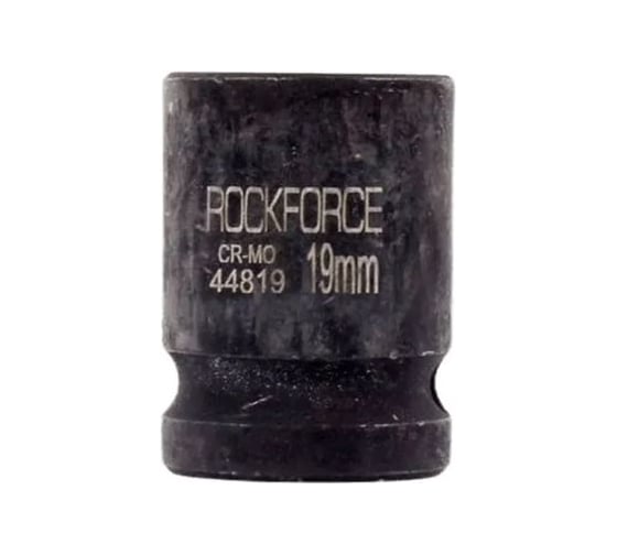 Головка торцевая 19 мм, 1/2", 12-гранная, ударная, L=58 мм, Rockforce RF-44819