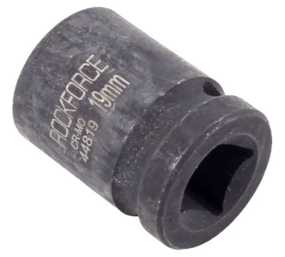 Головка торцевая 19 мм, 1/2", 12-гранная, ударная, L=58 мм, Rockforce RF-44819