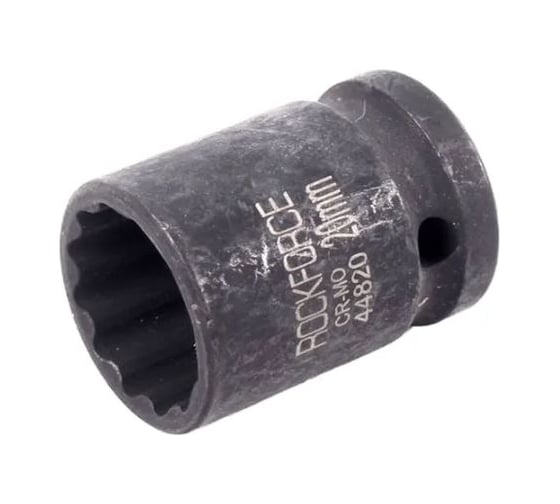 Головка торцевая 20 мм, 1/2", 12-гранная, ударная, L=58 мм, Rockforce RF-44820