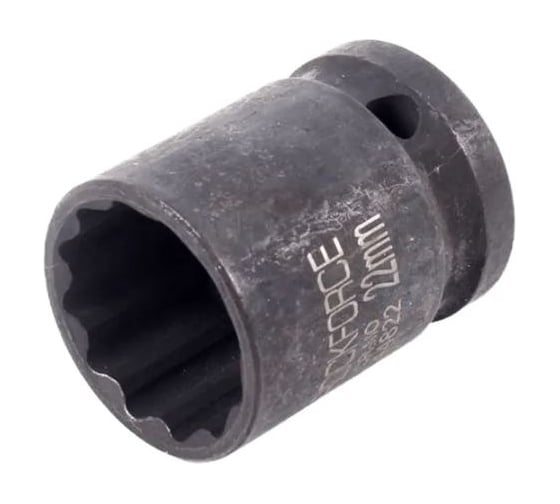 Головка торцевая 22 мм, 1/2", 12-гранная, ударная, L=58 мм Rockforce RF-44822
