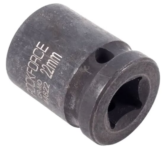 Головка торцевая 22 мм, 1/2", 12-гранная, ударная, L=58 мм Rockforce RF-44822