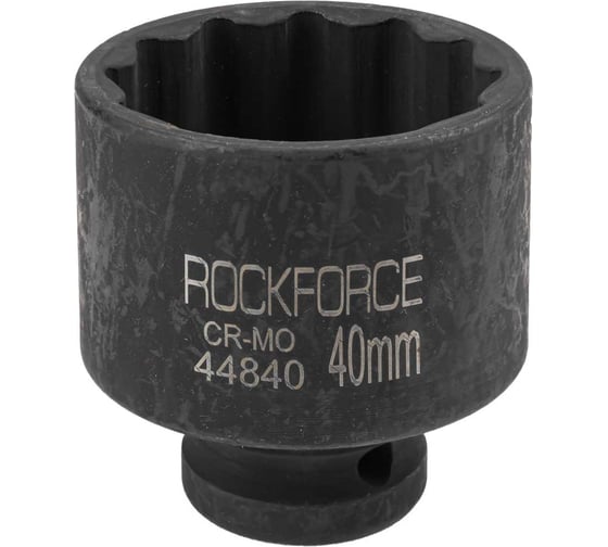 Головка торцевая 40 мм, 1/2", 12-гранная, ударная, L=54 мм Rockforce RF-44840