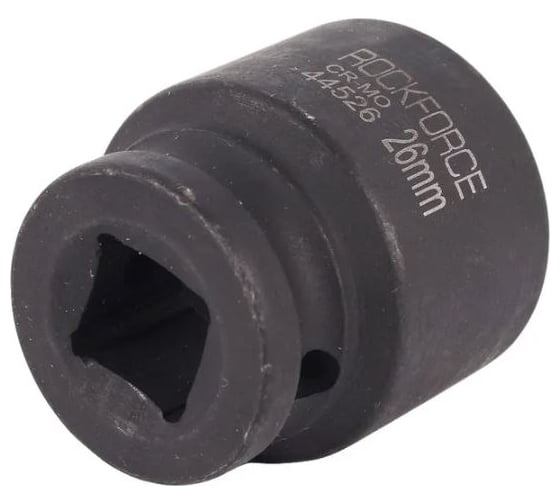 Головка торцевая 26 мм, 1/2", 6-гранная, ударная, L=40 мм Rockforce RF-44526