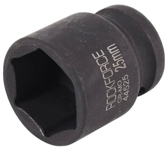 Головка торцевая 25 мм, 1/2", 6-гранная, ударная, L=40 мм Rockforce RF-44525
