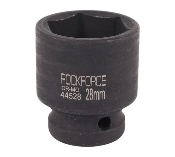 Головка торцевая 28 мм, 1/2", 6-гранная, ударная, L=43 мм Rockforce RF-44528