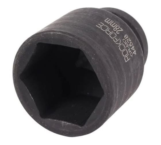 Головка торцевая 28 мм, 1/2", 6-гранная, ударная, L=43 мм Rockforce RF-44528