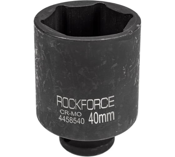 Головка торцевая 40 мм, 1/2" 6-гранная, ударная, удлиненная L=80 мм, Rockforce RF-4458540 1
