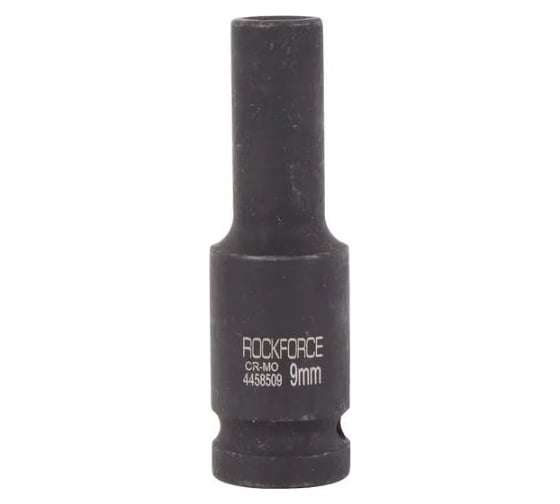 Головка торцевая 9 мм, 1/2", 6-гранная, ударная, удлиненная L=80 мм Rockforce RF-4458509 1
