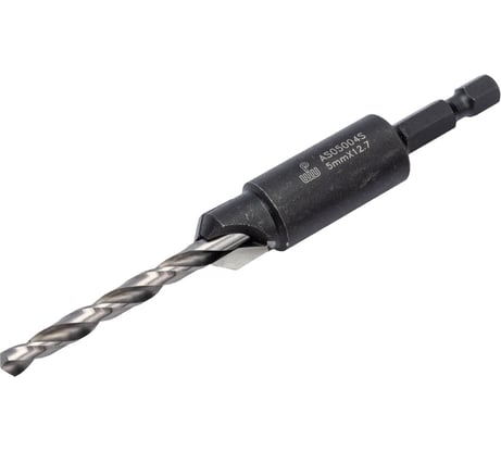 Зенковка оправка коническая со сверлом (5 мм, хвостовик HEX1/4) WPW AS05004S