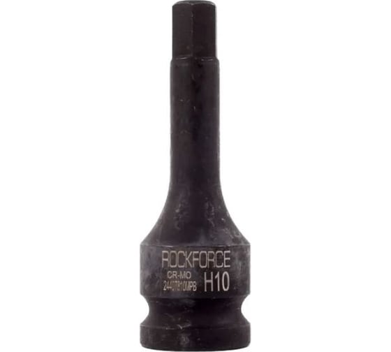 Головка-бита 10 мм, 1/2", 6-гранная, ударная, L=78 мм Rockforce RF-24407810MPB