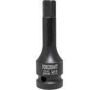 Головка-бита 11 мм, 1/2" 6-гранная, ударная, L=78 мм Rockforce RF-24407811MPB