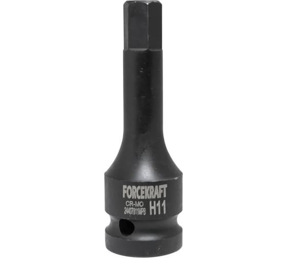 Головка-бита 11 мм, 1/2" 6-гранная, ударная, L=78 мм Rockforce RF-24407811MPB 1
